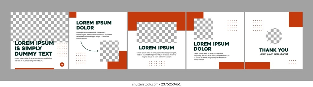 set of carousel templates for social media posts