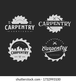 set of carpenter logo  icon and illustration