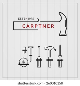 Set of carpenter tools