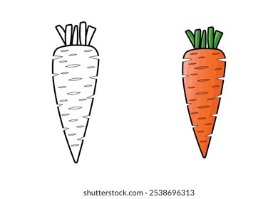 set of carrot vector art logo design illustration style