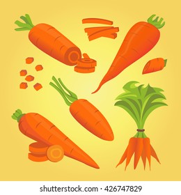 set carrot vector illustration eps10