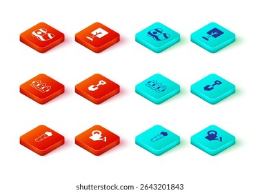 Set Carrot, Watering can, Garden fence wooden, Shovel, Forest and Easter egg icon. Vector