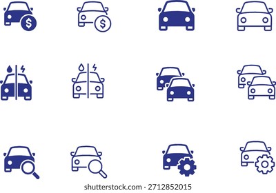 Conjunto de coches icono de diseño de Vector, símbolo del vehículo, Tráfico 