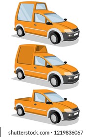 Set of cars. Isolated on white background. Vector illustration.