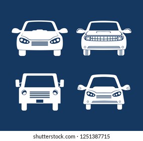 set of cars parking