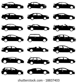 set of cars vector