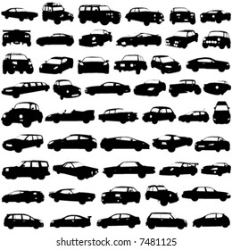 set of cars vector