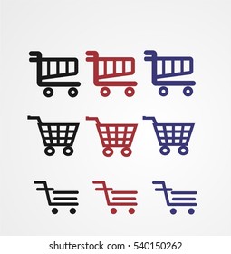 set cart shopping icon