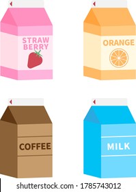 Set of  cartons of drink. Various tastes.