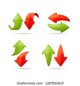 Set of Cartoon Arrow Icons.