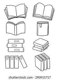 Set of cartoon books