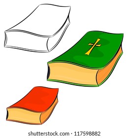 Set of cartoon  books. eps10