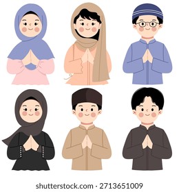  Personaje de dibujos animados Feliz Eid Mubarak