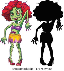 Set of cartoon character illustration