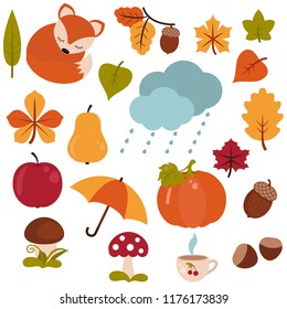 Retro Whimsical Vector Illustration Set Harvest Stock Vector (Royalty ...