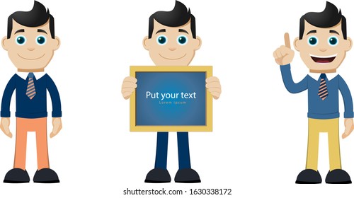 Set of cartoon characters. Vector illustration for games and advertising.