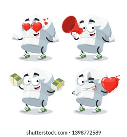 set of cartoon chef cook hat baker cap character mascot on white background