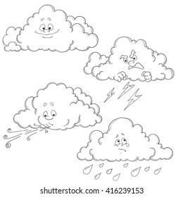 27,195 Cartoon clouds coloring book Images, Stock Photos & Vectors ...