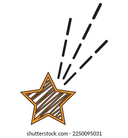 A set of cartoon colorful vector illustrations of stars isolated on a white background.