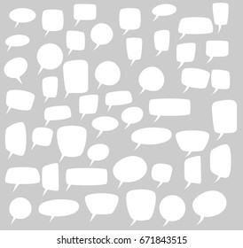 Set of cartoon comic bubble, speech bubble. vector illustration