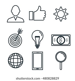 set cartoon e-commerce design