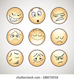set of cartoon emotions
