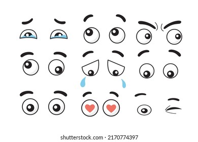 Set cartoon eye concept idea design