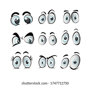 Set Cartoon Eye In Vector Conjunto de vectores de moda de alta calidad original de ojos de dibujos animados 3d.