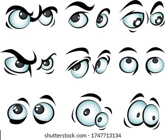 Set Cartoon Eye In Vector High quality original trendy vector set of 3d cartoon eyes.
