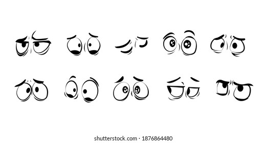 Set Cartoon Eye In Vector High quality original trendy vector set of cartoon eyes