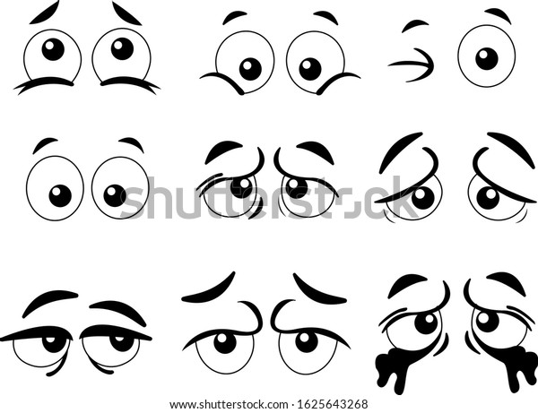 Set Cartoon Eye Vector High Quality Stock Vector (Royalty Free ...