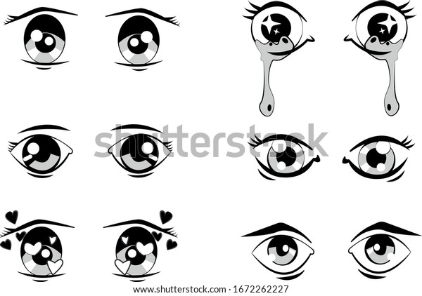 Set Cartoon Eye Vector High Quality Stock Vector (Royalty Free ...