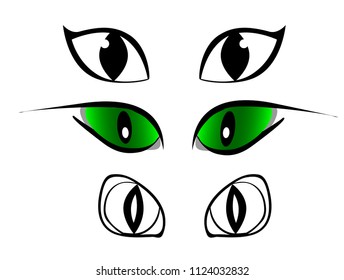 Set of cartoon eyes