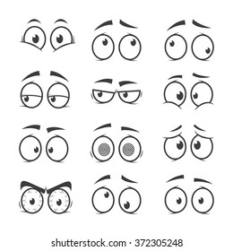 Set of cartoon eyes
