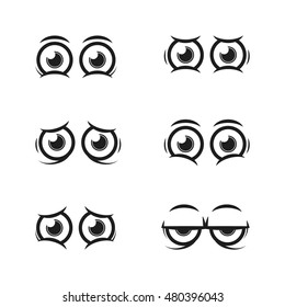 Set of cartoon eyes