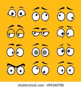 Set of cartoon eyes