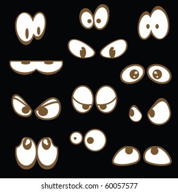 set of cartoon eyes
