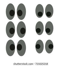 Set of cartoon eyes