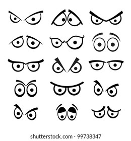 Set of cartoon eyes.