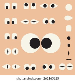 Set of cartoon eyes for the characters