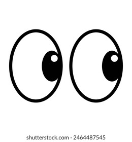 Set of cartoon eyes icon collection. Vector Illustration.