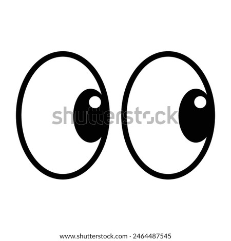 Set of cartoon eyes icon collection. Vector Illustration.