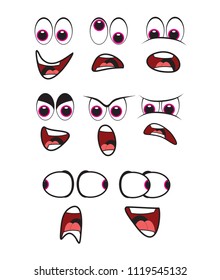 Set of Cartoon Faces