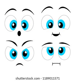 a set of cartoon faces