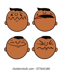Set of cartoon faces