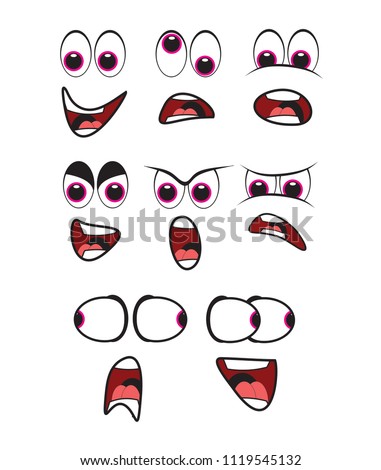 Set of Cartoon Faces