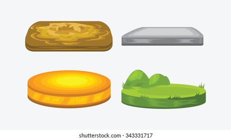 set of cartoon floor vector design