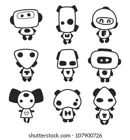 Set of cartoon funny monsters for use in design, etc.