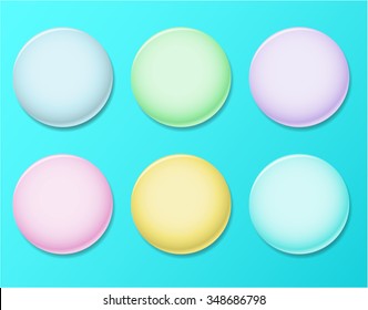 Set of cartoon glossy buttons for game or web design