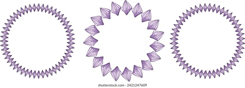 Flor de dibujo a mano de dibujos animados y marcos de cristal